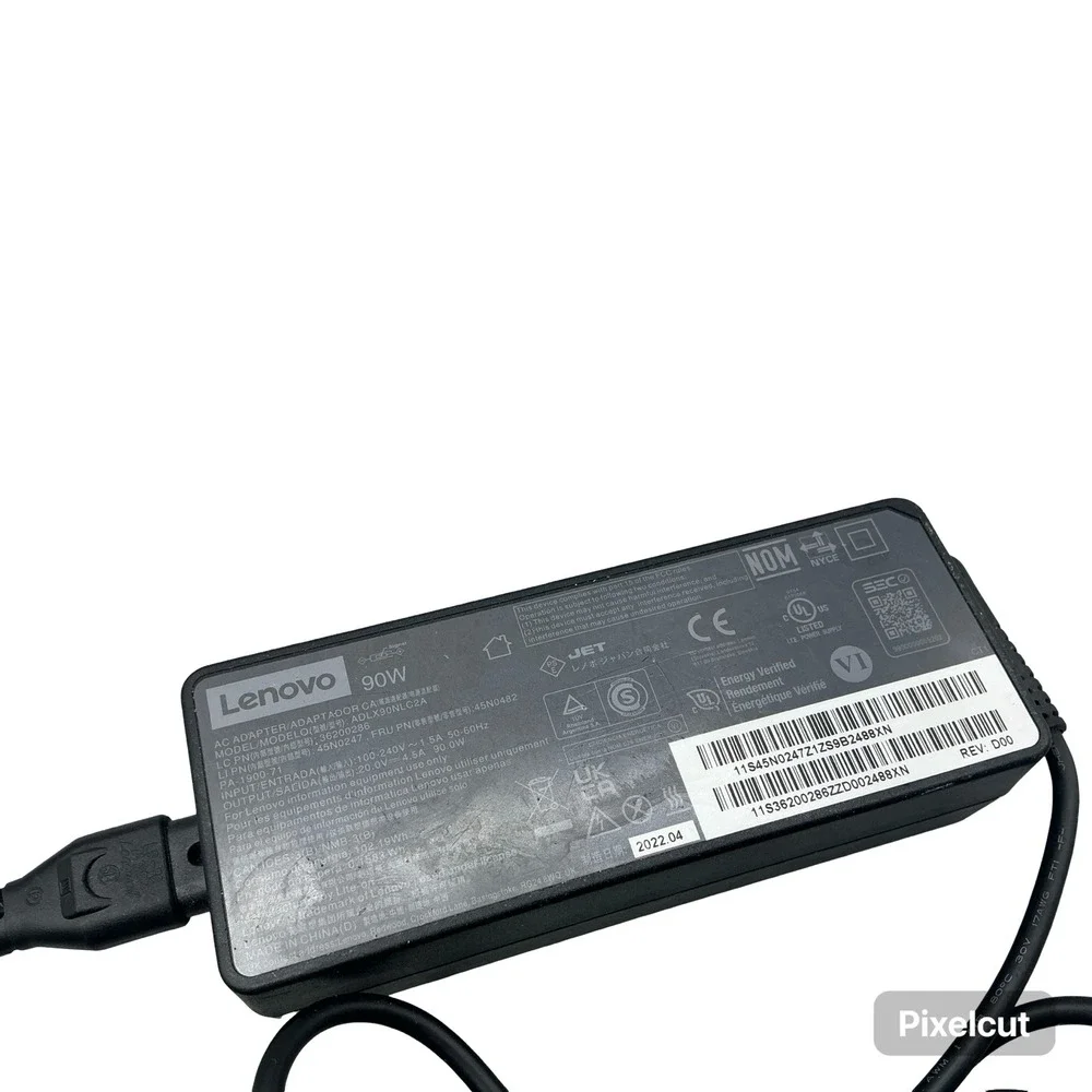 Lenovo 90W AC Adapter ADLX90NLC2A 20V 4.5A Slim Tip Power Supply Charger
